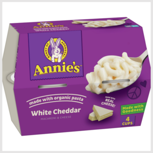 Annie's White Cheddar Microwave Mac and Cheese Cups with Organic Pasta