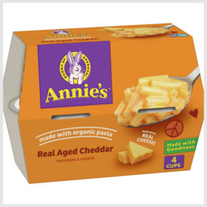 Annie's Real Aged Cheddar Microwave Mac and Cheese Cups with Organic Pasta