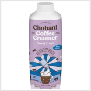 Chobani Coffee Creamer, Sweet Cream