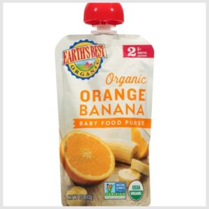 Earth's Best Baby Food Puree, Organic, Orange Banana, 2 (6+ Months)