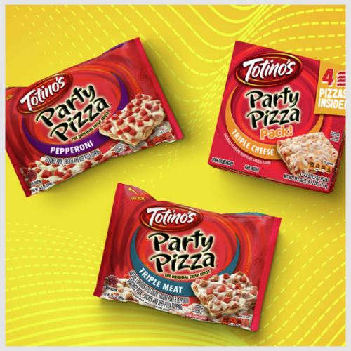 Totino's Party Pizza, Triple Cheese Flavored, Frozen Snacks