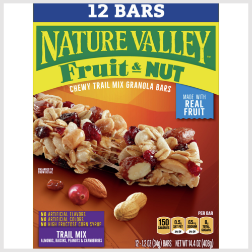 Nature Valley Whole Grain Trail Mix Chewy Fruit and Nut Granola Bars Lunch Box Snacks