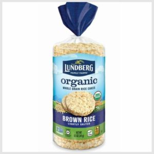 Lundberg Family Farms Organic Brown Rice Cakes, Lightly Salted