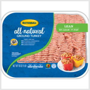 Butterball All Natural Ground Turkey, 93/7