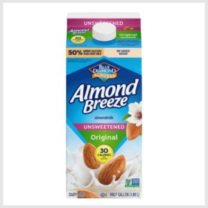 Almond Breeze Unsweetened Original Almondmilk Non Dairy Milk Alternative