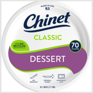 Chinet Paper Dessert Plate 6 3/4in (70 Count)