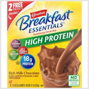 Carnation Breakfast Essentials Nutritional Drink, Complete, High Protein, Rich Milk Chocolate, Drink Mix