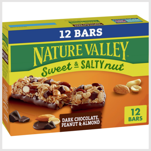 Nature Valley Whole Grain Dark Chocolate Peanut Almond Sweet and Salty Nut Granola Bars