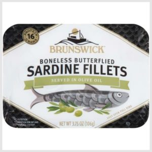 Brunswick Sardine Fillets, in Olive Oil, Gourmet Style