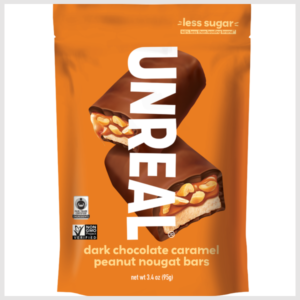 UNREAL Dark Chocolate Caramel Peanut Nougat Bars