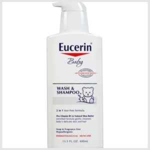 Eucerin Baby Wash and Shampoo Unscented Pump
