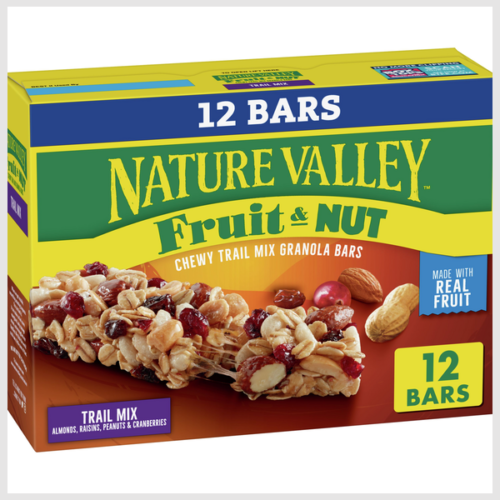 Nature Valley Whole Grain Trail Mix Chewy Fruit and Nut Granola Bars Lunch Box Snacks