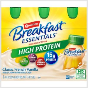 Carnation Breakfast Essentials Nutritional Drink, High Protein, Classic French Vanilla