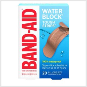 BAND-AID Water Block Tough Sterile Bandages, One Size
