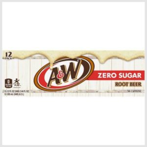A&W Root Beer, Zero Sugar, 12 Pack