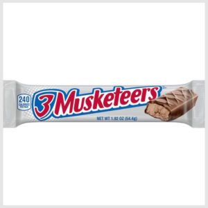 3 Musketeers Candy Milk Chocolate Bar Full Size