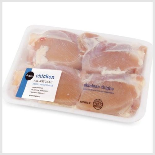 Publix Skinless Chicken Thighs, USDA Premium, Vegetable Fed