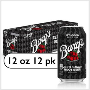 Barq's Zero Sugar Root Beer Soda Soft Drink, 12 pack